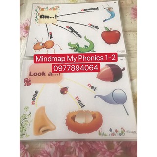 Mindmap My phonics 1-2 ☘ Tranh A3- ép plastic bền đẹp💯giáo cụ luyện nói Tiếng Anh