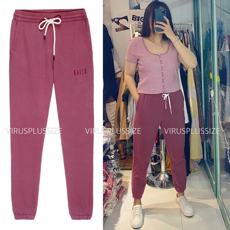 quần jogger/ống suông bigsize Cotton French Terry Sweatpants