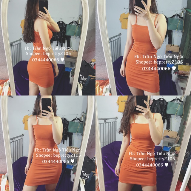 Đầm body 2 dây trơn borip | BigBuy360 - bigbuy360.vn