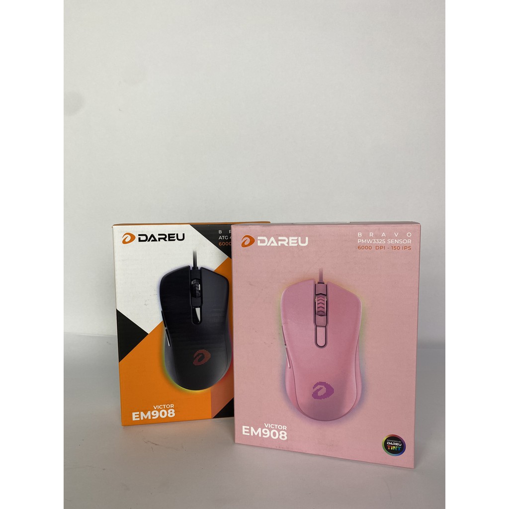 Chuột máy tính Dareu EM908 Black -Pink USB chuột Gaming chính hãng Dareu