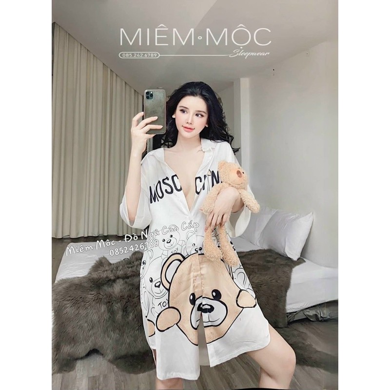 Đầm Váy Ngủ Sơmi Satin Lụa Hình Xinh | BigBuy360 - bigbuy360.vn