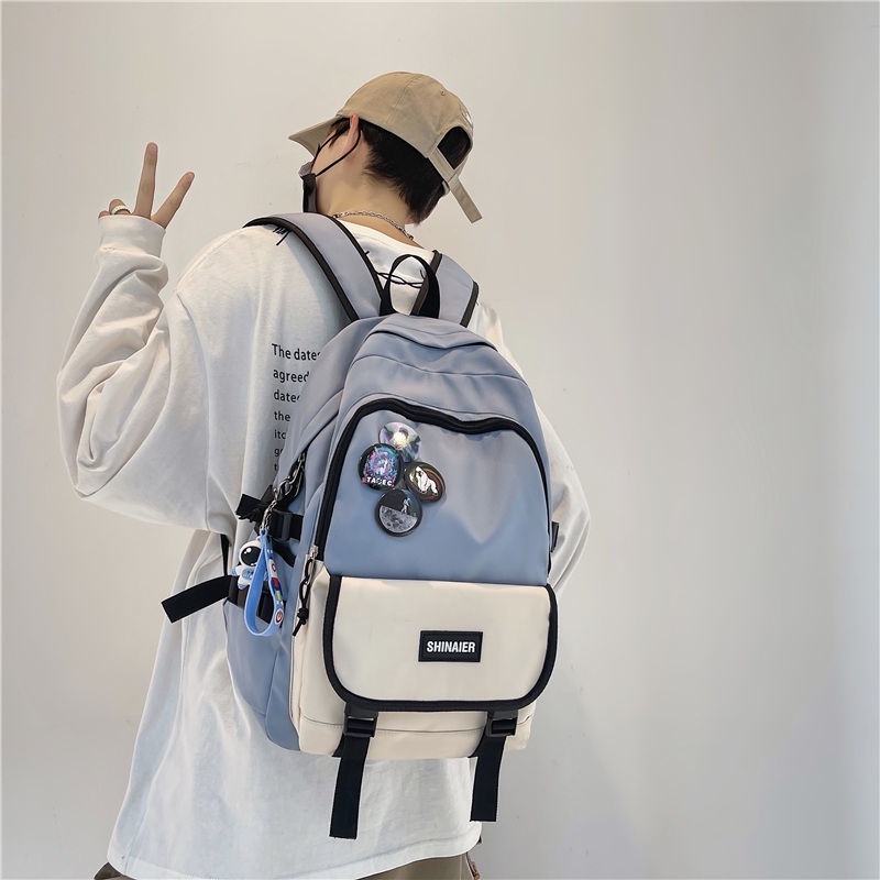 Schoolbag male college student large capacity Junior High School Student Backpack 2022 backpack female ins