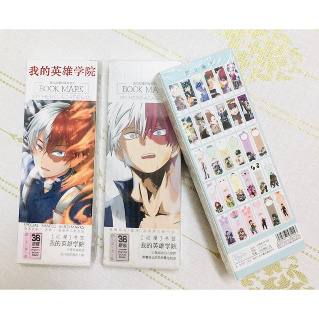 Bookmark anime my hero 36 tấm khác nhau, đánh dấu trang anime my hero