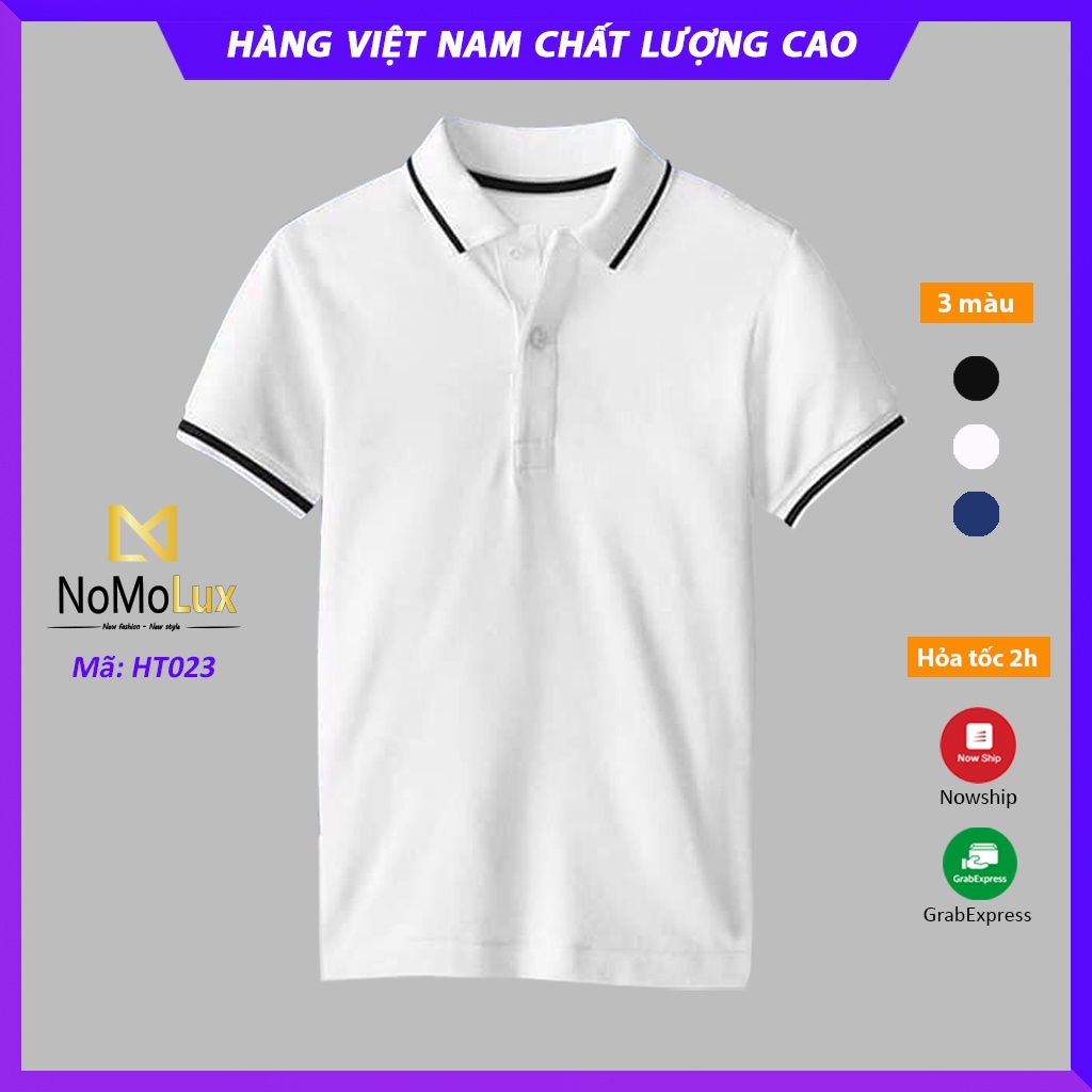 Áo polo nam nữ unisex  💢 Freeship 💢 Áo thun ngắn tay có cổ NoMoLux mã HT023 chất mè cá sấu cao cấp, bền màu