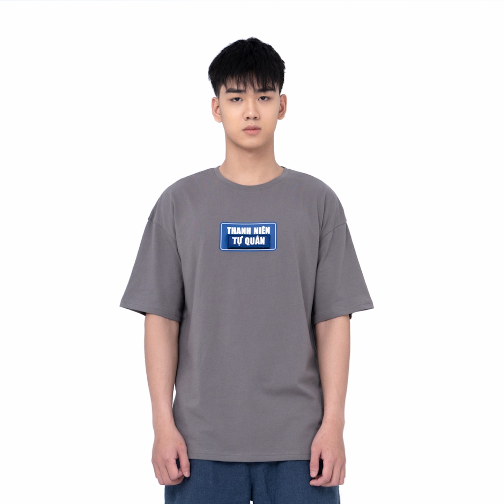 Áo Thun BOO Nam Nữ Unisex Oversize Dáng Rộng 100% Cotton In Và Đính Patch Dán Tự Quản Độc Đáo Lạ Mắt