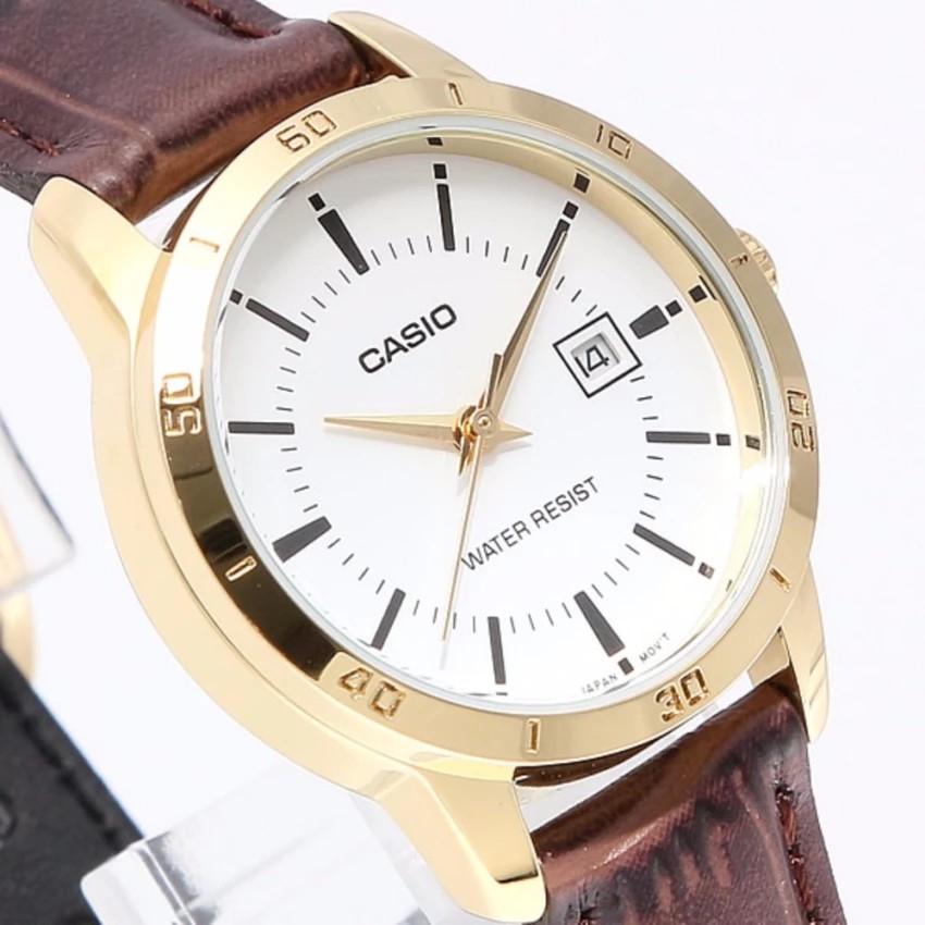 Đồng hồ nữ dây da Casio chính hãng Anh Khuê LTP-V004GL-7AUDF