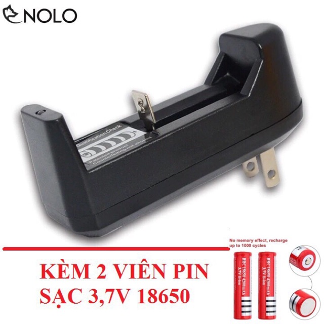 Combo bộ sạc đa năng kèm 2 viên pin sạc 18650