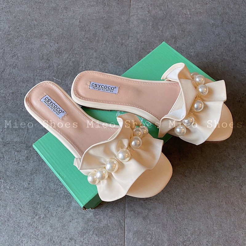 DÉP NGỌC QUAI BÈO LOẠI XỊN NHẤT Q C MIEO SHOES ( D598 D613 )