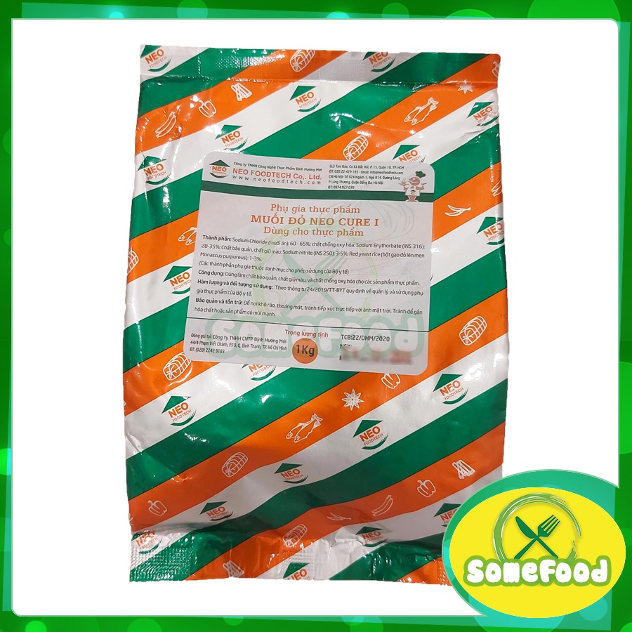 Muối đỏ Neo Cure 1kg - phụ gia lạp xưởng, jambong
