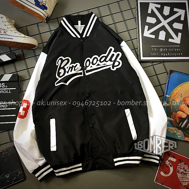 Áo khoác Bomber TH23 chất dù thiết kế Unisex dành cho cả nam và nữ - (L-XL)