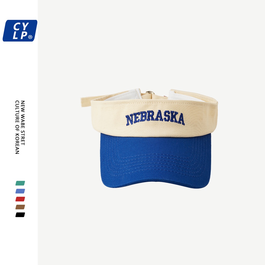 Nón Lưỡi Trai Hở Chóp Thêu Chữ Phong Cách Đường Phố Hàn Quốc Thời Trang Mùa Hè Dành Cho Nữ