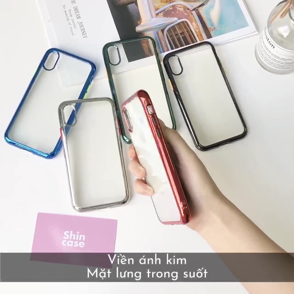 Ốp lưng iphone Trong suốt viền bóng 6/6plus/6s/6splus/7/7plus/8/8plus/x/xr/xs/11/12/13/pro/max/plus/promax