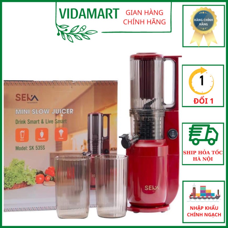 Máy Ép Chậm Trái Cây Seka - Model SK535S - Máy Ép Hoa Quả Thế Hệ Mới - Bảo hành 12 tháng