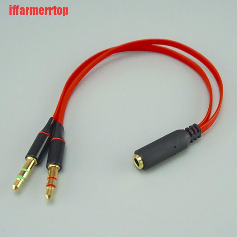 (Ip-Code) 1 Pc 3.5 mm Y Splitter 2 Jack Male Sang 1 Female