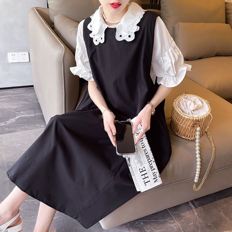 Set đầm không tay dáng rộng + áo sơ mi thời trang Hàn Quốc xinh xắn