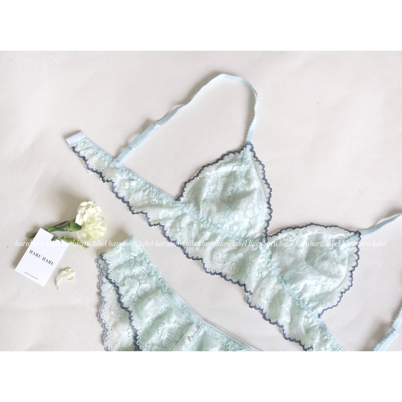 [Mã 252FASHIONSALE giảm 12% đơn 99K] Bluemint Set Bralette ren mềm mại xinh mát haruharu.label - Tự thiết kế | BigBuy360 - bigbuy360.vn