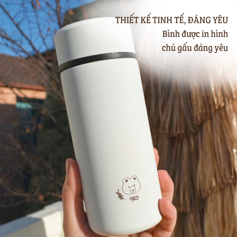 Bình Giữ Nhiệt TGM Teagom Chính Hãng Hàn Quốc 330ml Siêu Giữ Nhiệt Với Cảm Biến Nhiệt | Bình Nước Giữ Nhiệt Cho Bé
