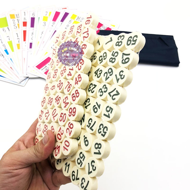 Cờ Lô Tô cao cấp 90 số bằng giấy và Melamine Liên Hiệp Thành chơi loto - Trò chơi kêu Lô Tô