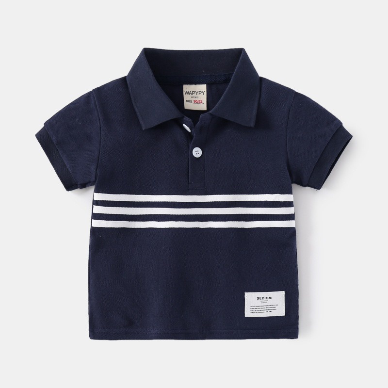 Áo Polo bé trai WAPYPY áo có cổ cho bé họa tiết chất cotton hàng xuất Âu Mỹ