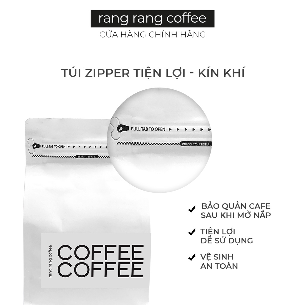 Cà Phê Nguyên Chất Arabica - Vietnam Caturra Rang Rang Coffee 250g và 500g