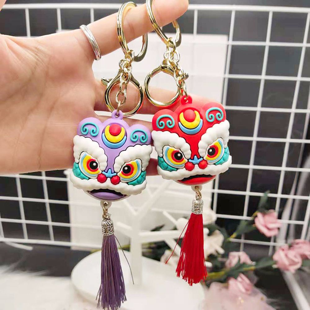 Móc khóa hình đầu sư tử dễ thương đáng yêu