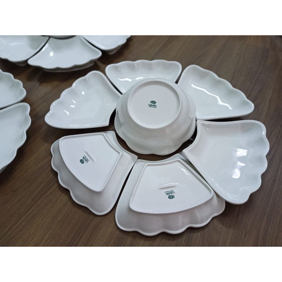 Bộ chén dĩa Hoa Mặt Trời - Set bát đĩa đẹp cúng gia tiên, Sứ Minh Châu - OHOHO HOME