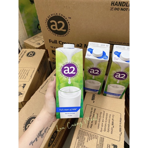Sữa A2 nguyên kem dạng nước hộp 1lít date xa