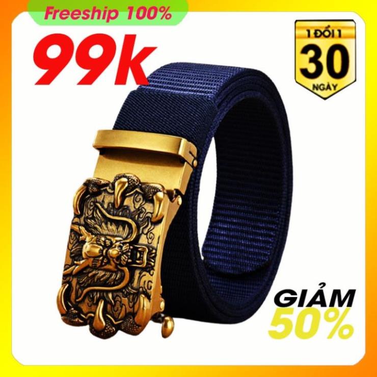 Thắt lưng nam ,dây nịch Vải Dù - Chỉnh Dây Tự Động - Khóa Kim Loại Vàng Nhiều Hình-Phong Cách Sang Trọng. ! 2022 Xịn