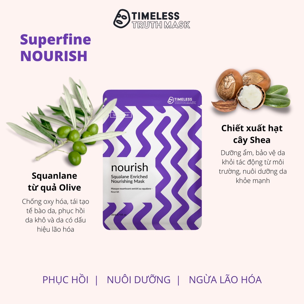 Mặt nạ phục hồi, nuôi dưỡng da Timeless Truth Mask - Nourish Squalane (30ml/miếng)