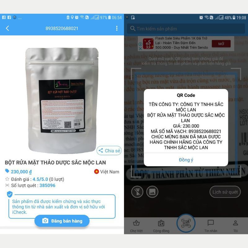 Bột Rửa Mặt Thảo Dược Sắc Mộc Lan ❤ kiềm nhờn, k tạo bọt, ngừa mụn | BigBuy360 - bigbuy360.vn