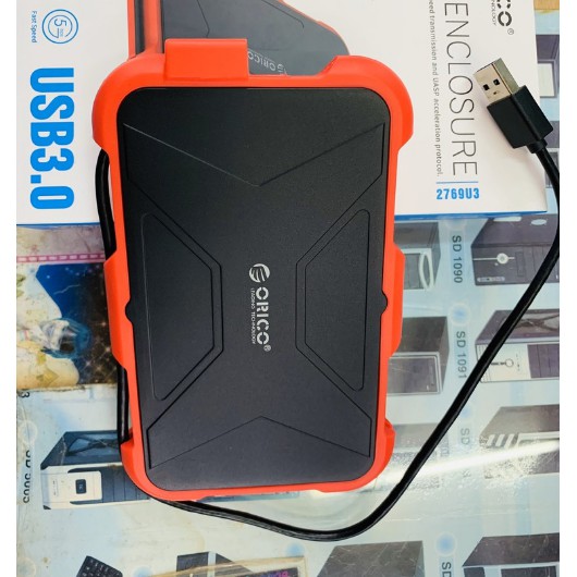 Hộp Đựng Ổ Cứng Di Động HDD Box ORICO 2769U3( Màu đỏ) USB3.0/2.5 Nhựa ABS+Silica