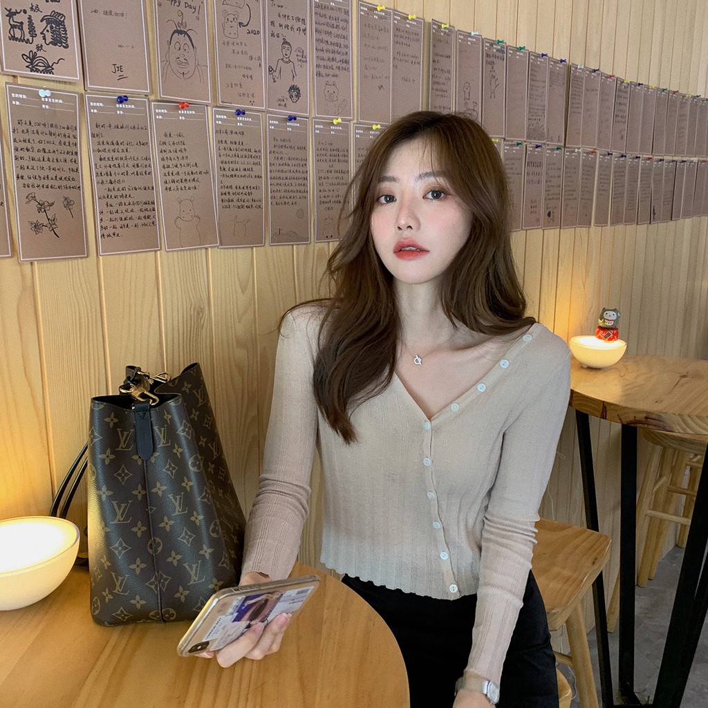 Áo Cardigan Dệt Kim Mỏng Chống Nắng Phong Cách Hàn Quốc