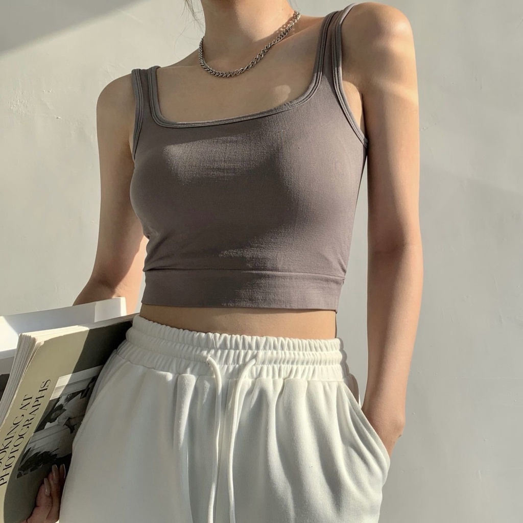 Áo Bra Nữ Thun Mềm Dáng Lửng Sẵn Đệm Ngực Siêu Hot Ms233