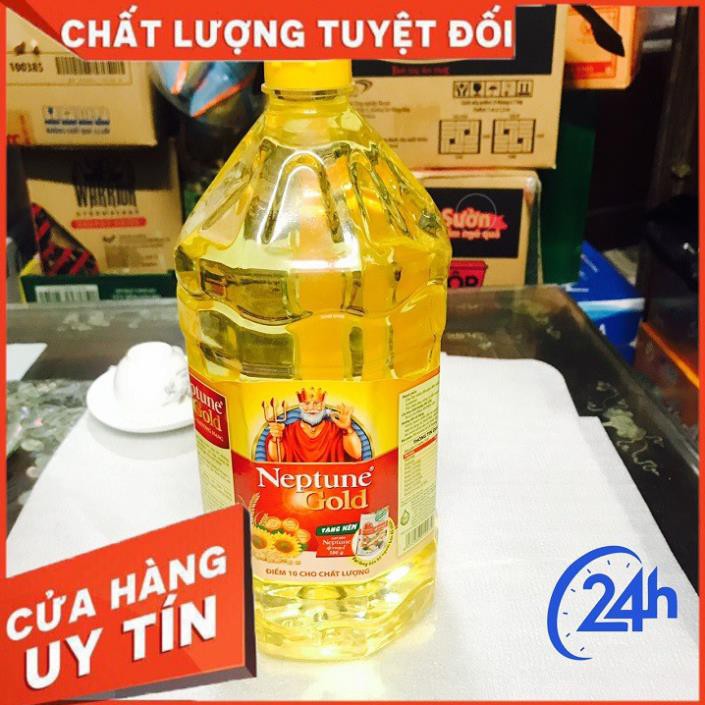 [ Bắc Ninh ] Dầu ăn cao cấp Neptune Gold chai 2 lít