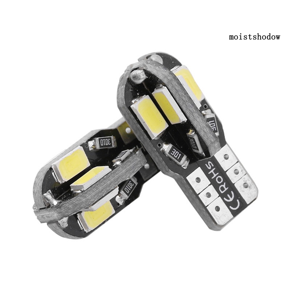 Set 2 Bóng Đèn Led T10 5630 8smd Gắn Biển Số Xe Ô Tô