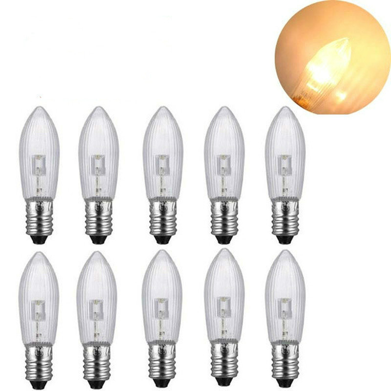 1 Bóng Đèn LED E10 Ánh Sáng Trắng Ấm Trang Trí Giáng Sinh / Năm Mới
