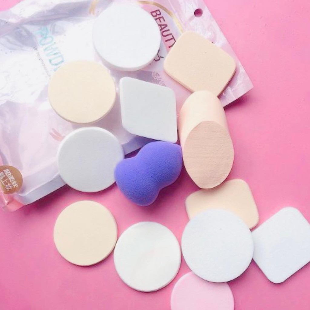 Bộ 13 mút trang điểm Keli Sponge Makeup - bộ bông mút trang điểm cao cấp