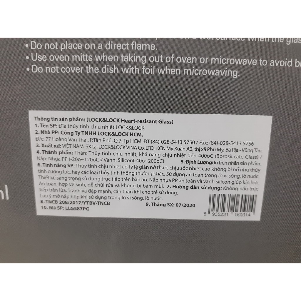 Khay nướng, đĩa thủy tinh chịu nhiệt cao cấp Lock&Lock LLG581 LLG582 LLG587 LLG588 dung tích 800ml - 1.3L | BigBuy360 - bigbuy360.vn