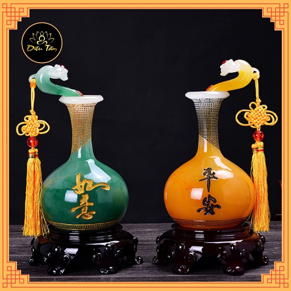 Lọ lục bình như ý bình an phong thủy tài lộc - cặp lục bình may mắn trang trí nhà cửa quà tân gia khai trương sinh nhật