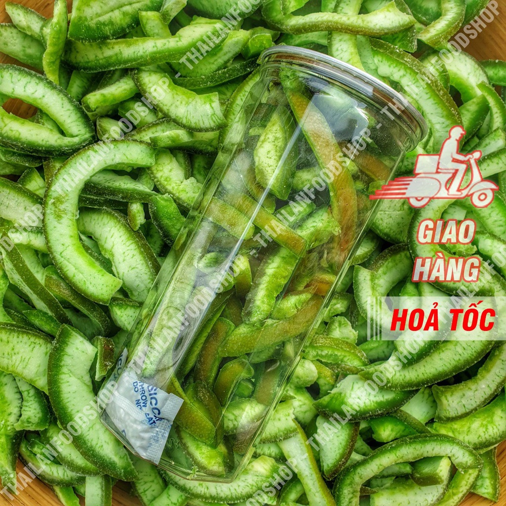 Vỏ Bưởi Xanh Sấy Dẻo Thái Lan Lon 500gr