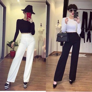 quần ống sớ cạp cao