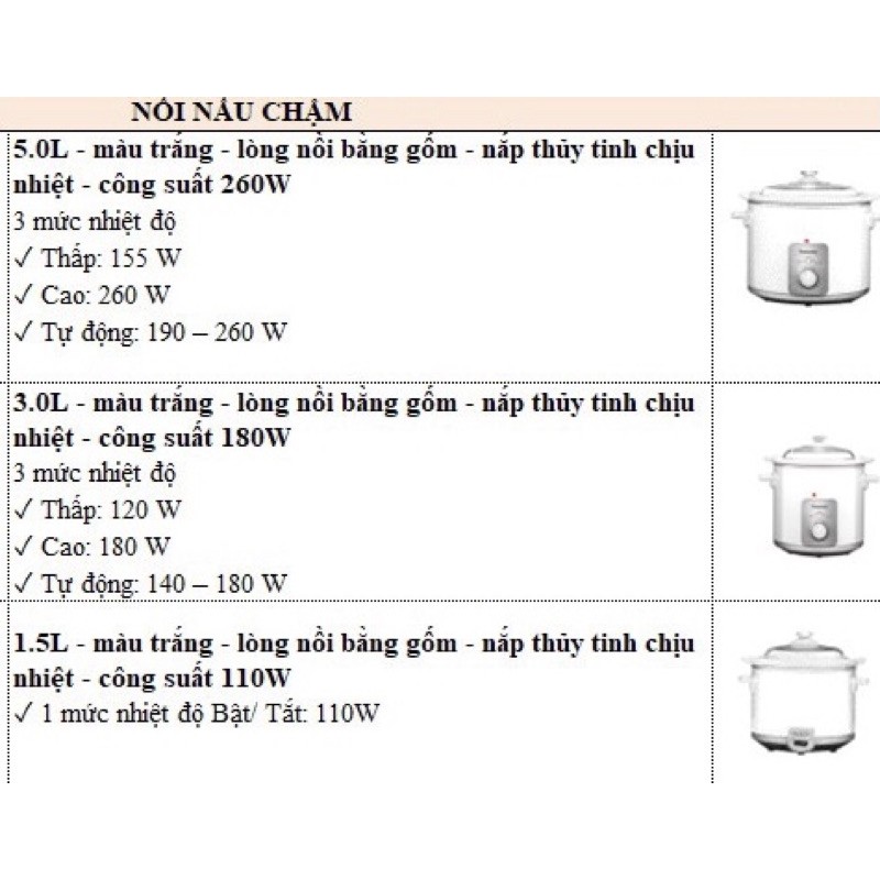 NỒI NẤU CHẬM PANASONIC