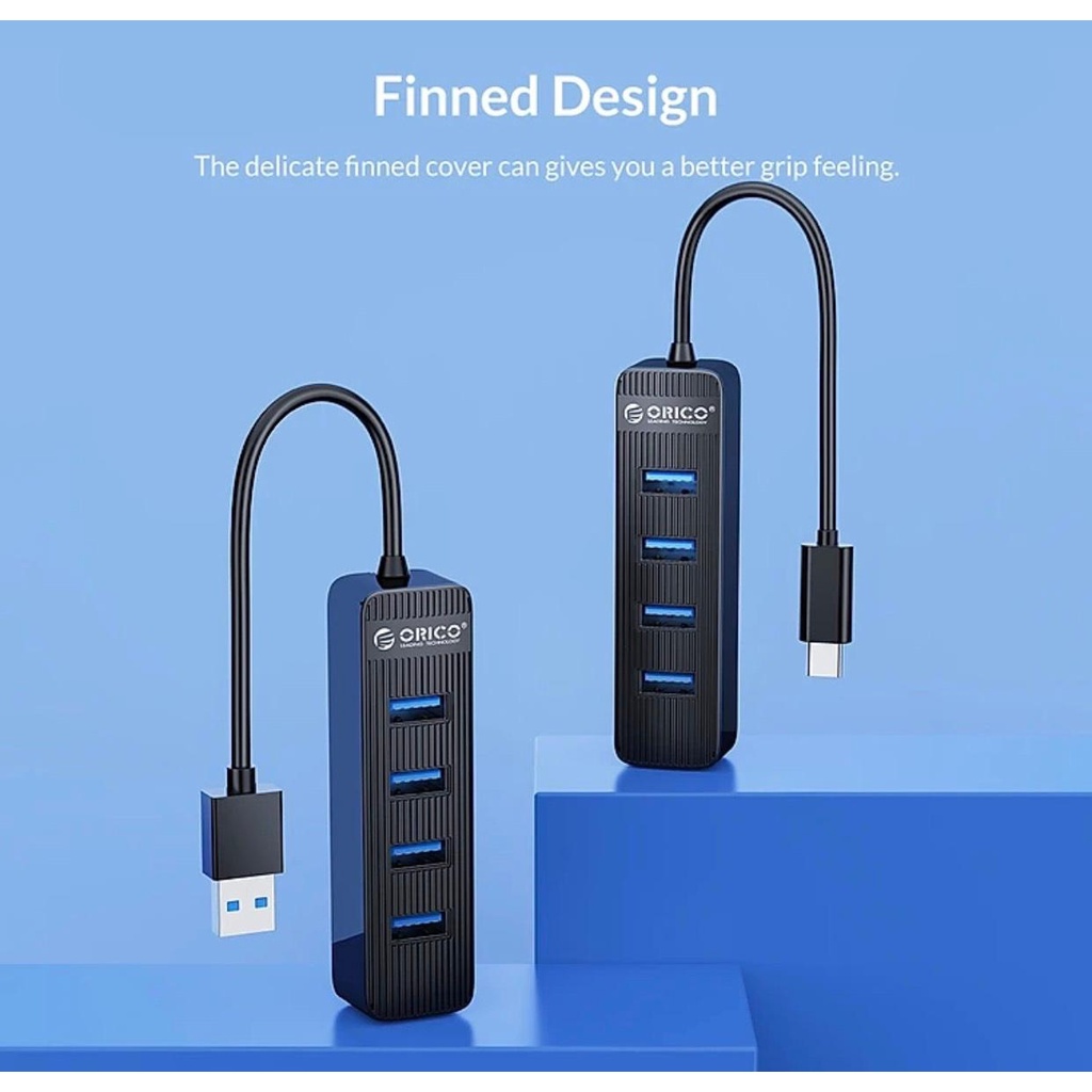 Bộ chia USB Hub 4 cổng USB 3.0 Type C Orico TWC3-4A - Hàng Chính Hãng