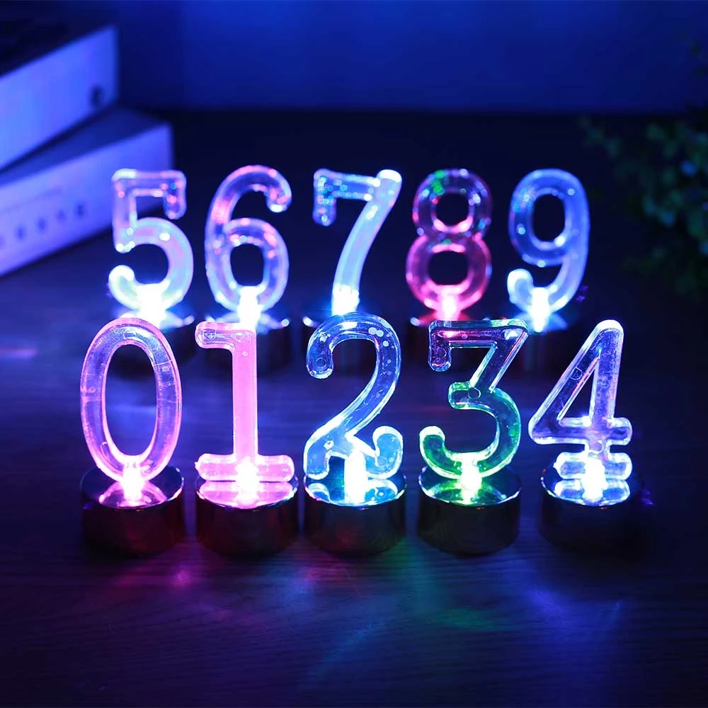 Đèn LED Nến Chữ Số 0-9 Trang Trí Tiệc Sinh Nhật