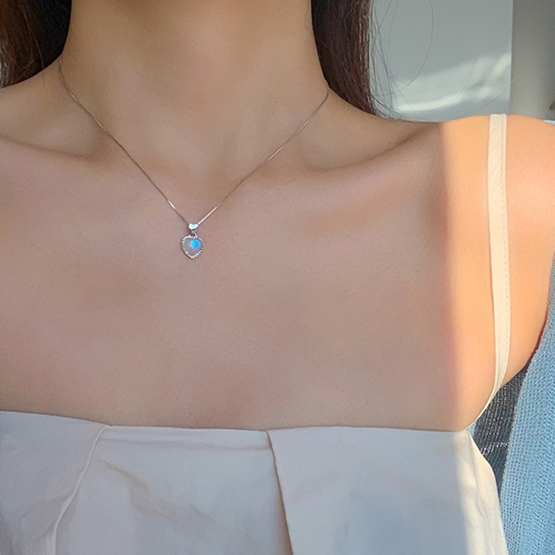 Vòng cổ Hợp Kim Đính Đá Mặt Trăng Nhân Tạo Thời Trang