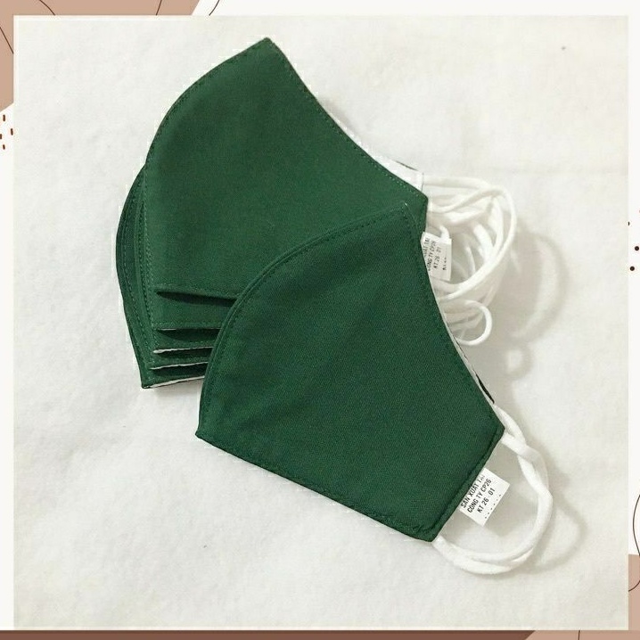 Khẩu trang vải hàng loại 1 màu xanh bodoi dày đẹp kháng khuẩn 4 lớp ngăn bụi pm2.5