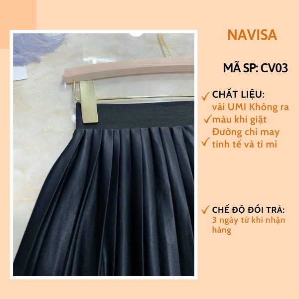Chân váy xếp ly chân váy dài siêu đẹp chất umi hàn quốc CAMA STORE CV250