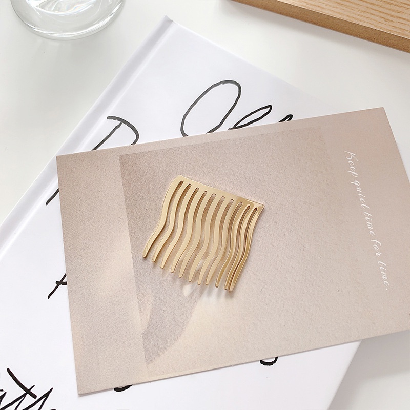 Lược Cài Tóc Đính Ngọc Trai Nhân Tạo Thiết Kế Đơn Giản Phong Cách Hàn Quốc