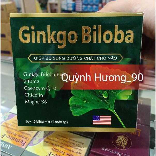 Viên uống GINKGO BILOBA 240mg giúp cải thiện trí nhớ