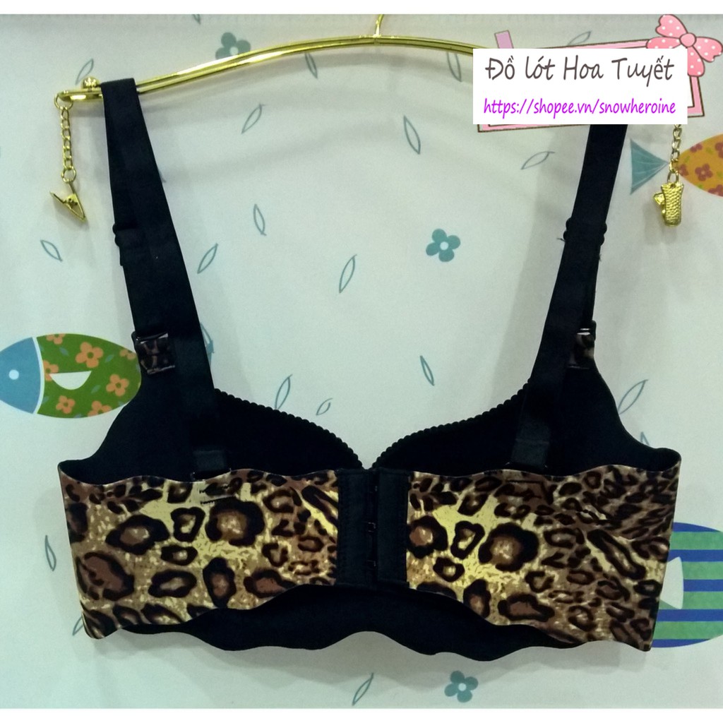 Áo lót nâng ngực tạo khe họa tiết da beo